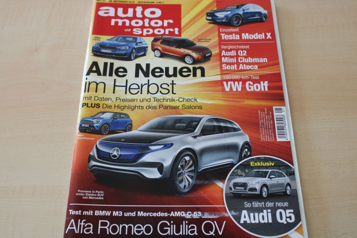 Deckblatt Auto Motor und Sport (21/2016)